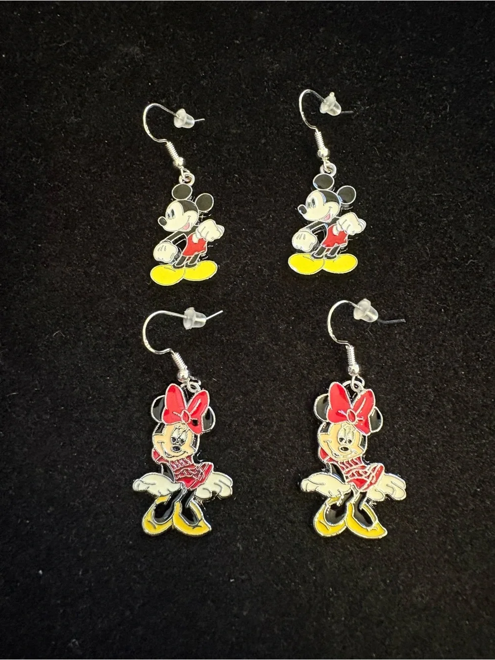 Mickey & Minnie dangle Earrings - 2 pair